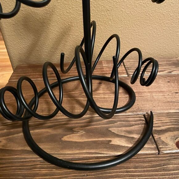 Vintage Wrought Iron Swirl Wine Holder - Picture 6 of 12